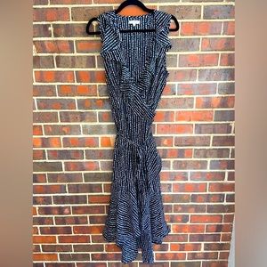 Beautiful Black and White Polka-dot Wrap Dress NWOT